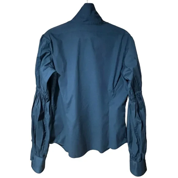 JUST CAVALLI - Navy Blue Women Designer Top/Shirt - Size EU44 /US8 M - Picture 2 of 4